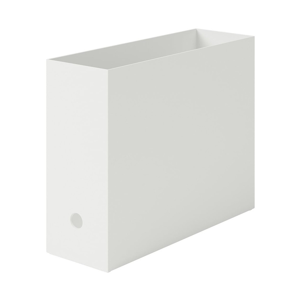 

MUJI_File box, standard type, for A4, white gray