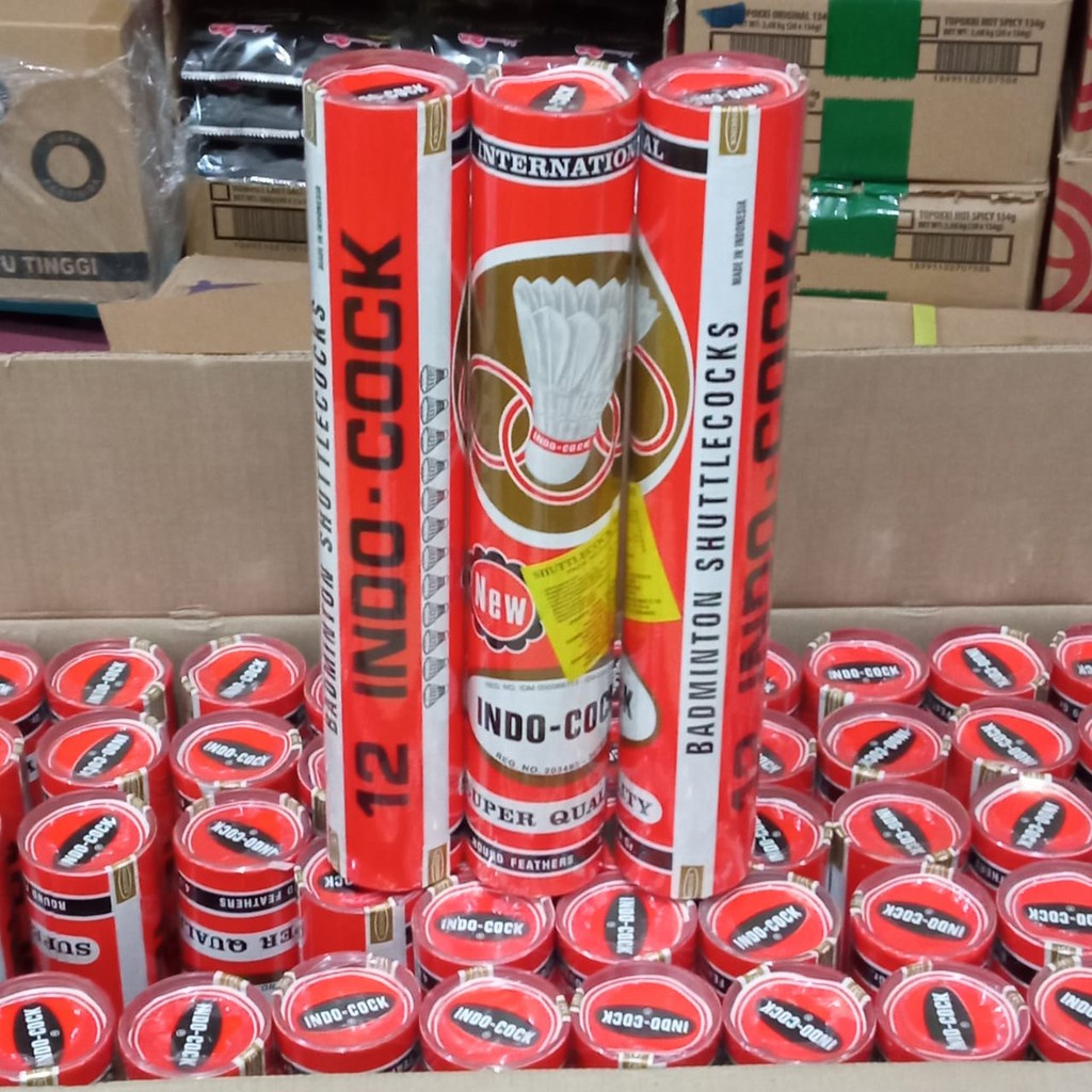 Shuttlecock Badminton Jp Kok Bola Bulutangkis Indocock Merah 12 pcs
