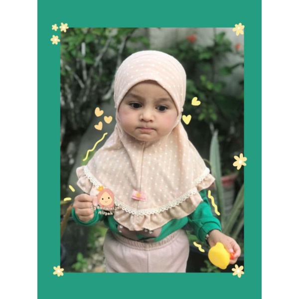 HIJAB AINA by Syakila Hijab Aisyah // Hijab Baby Hijab Bayi Hijab kaos katun Khimar Anak