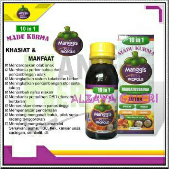 Cek Manfaat Madu Kurma Manggis Plus Propolis 