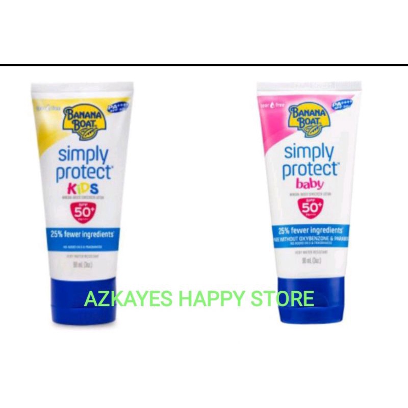 Banana Boat Simply Protect Kids Sunscreen Lotion SPF50+ 90 mL