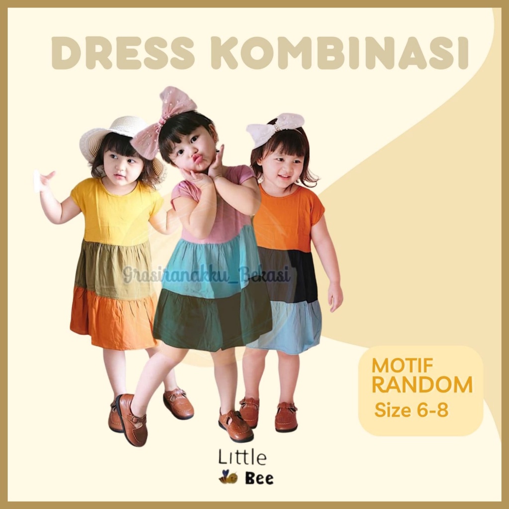 Daster Anak Rayon Kombinasi Murah Mix Warna Size 6-8Tahun