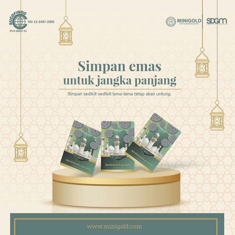 MINI GOLD GIFT SERIES BARAKALLAHU FII UMRIK 0,025GRAM | EMAS MINI | MINI GOLD | ANTAM | EMAS 24 KARA