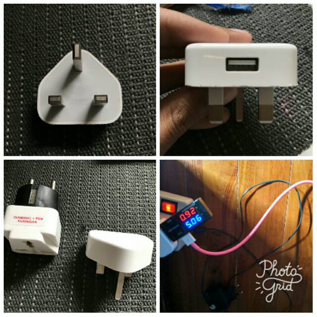 Power Adapter (Kepala Cas) iPhone kaki 3 Second Original Cabutan 
