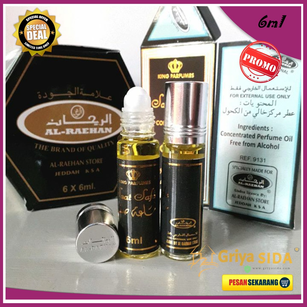 Parfum saat safa 6ml alraehan aroma saatsafa al raehan mirip al rehab parfum Harga grosir PROMO!!