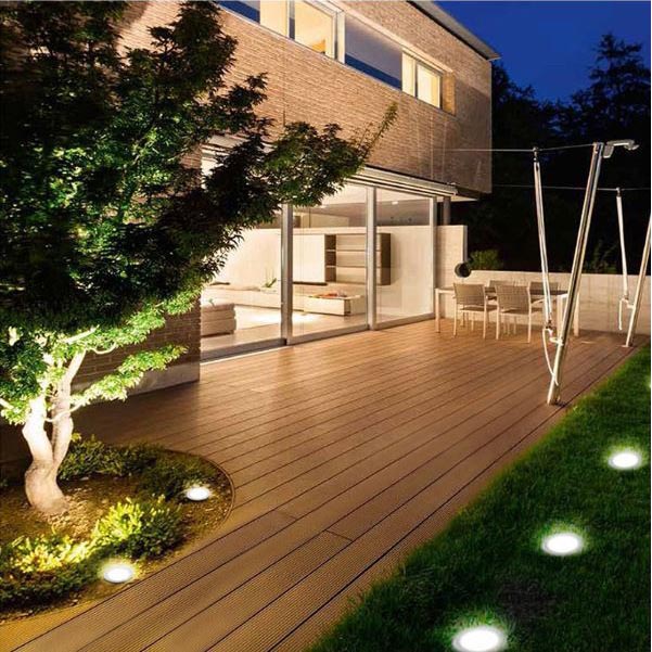 TaffLED Lampu Tanam LED Solar Outdoor 8 LED Waterproof