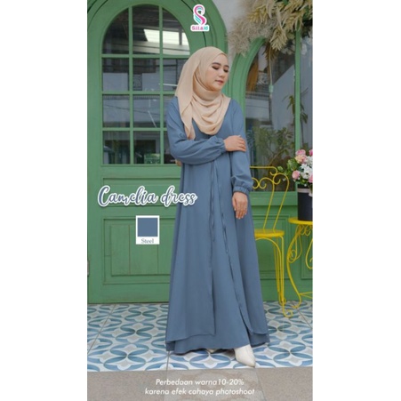 Camelia Dress By Sita.id | Gamis Polos Terbaru | Gamis Harian