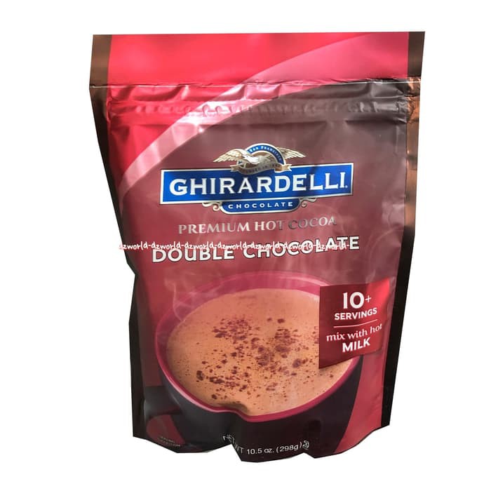 dzw415 Ghirardelli Chocolate Double Chocolate 10 Sachet Minuman Coklat Instan
