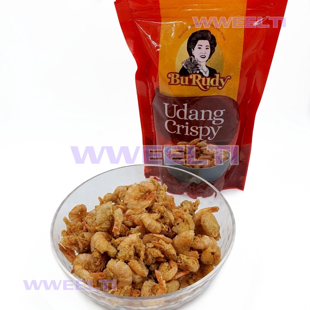 

Bu Rudy Udang Goreng Kering Crispy Kemasan Pouch