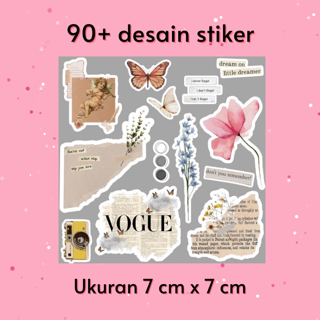 

Sticker Aesthetic / Stiker Estetik 7x7 cm / Stiker Murah / Stiker Vintage Retro