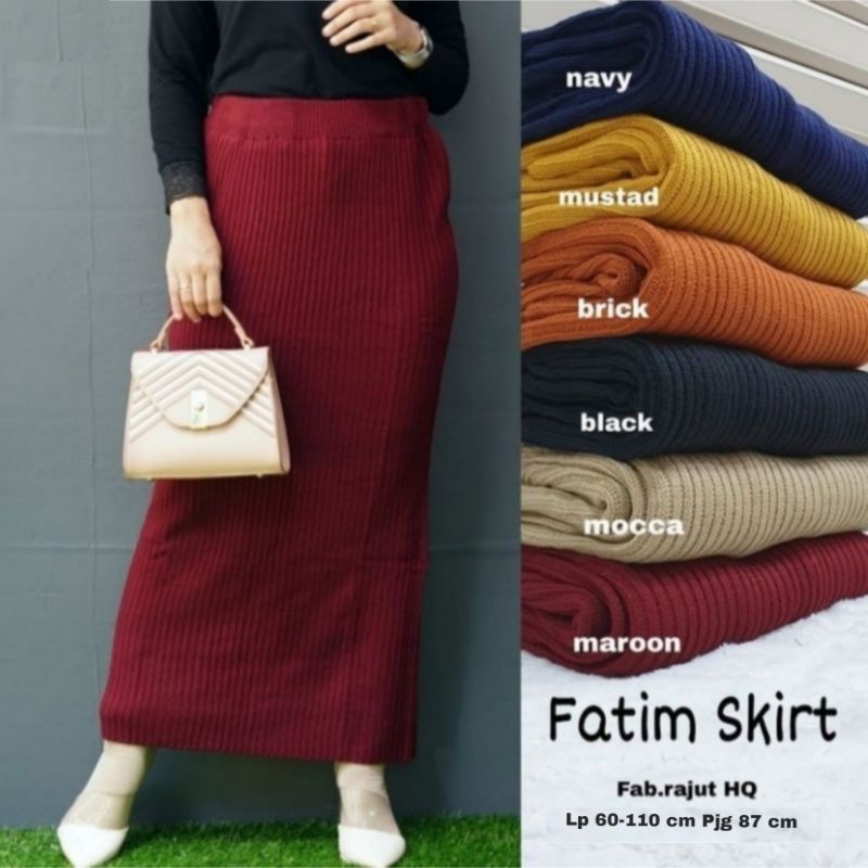 Rok Span Rajut HQ Wanita Premium Tebal