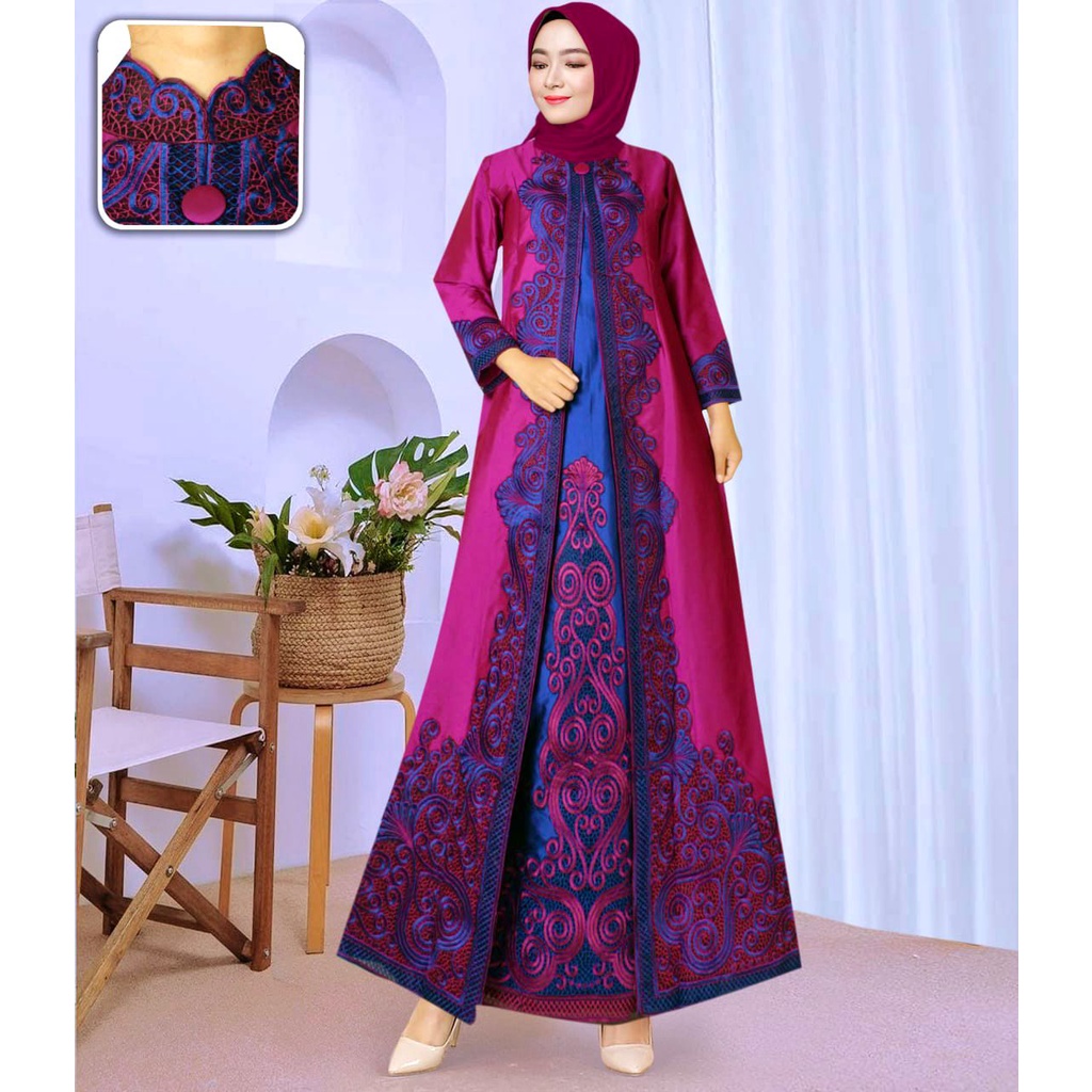 Kadai.baju / Gamis pesta / Gamis kondangan / Gamis khintani / Taffta bordir premium