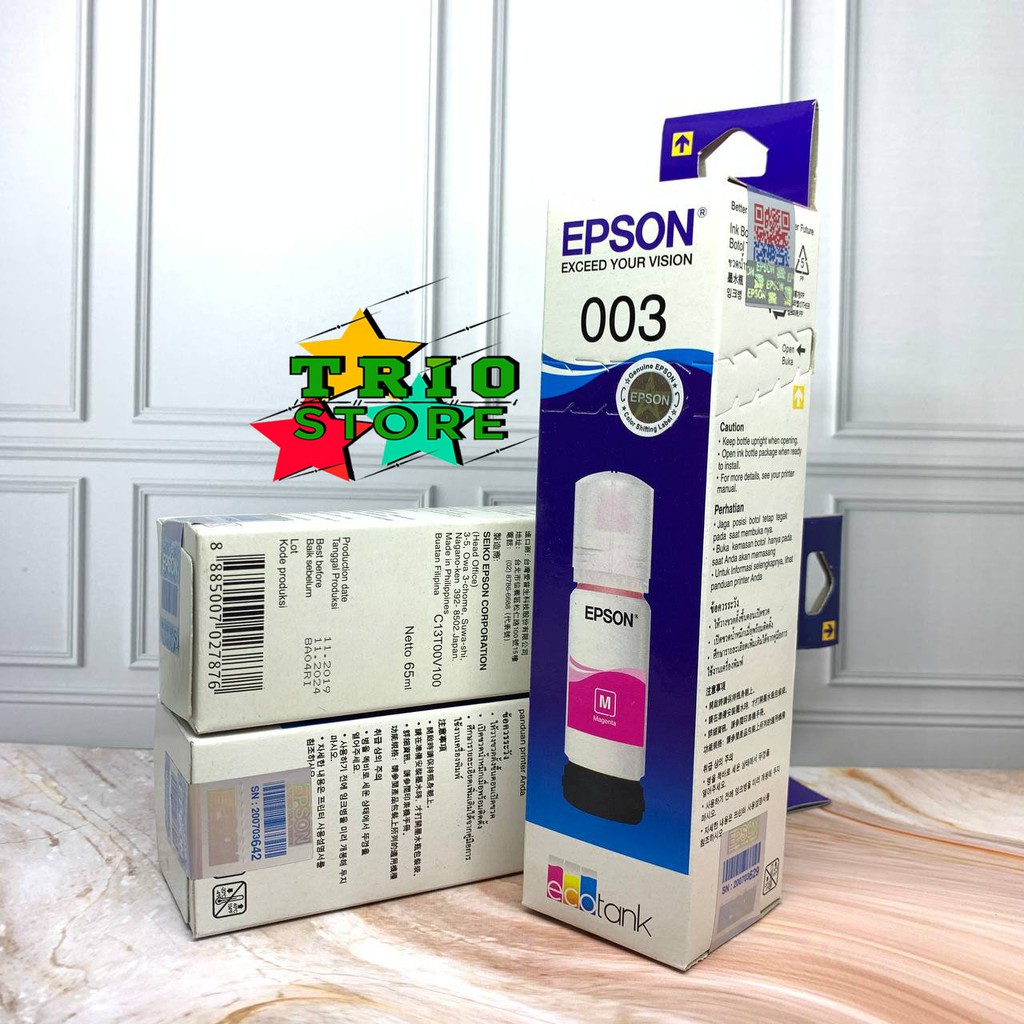Tinta Epson 003 For L3110 L3150 L1110-Magenta/Merah