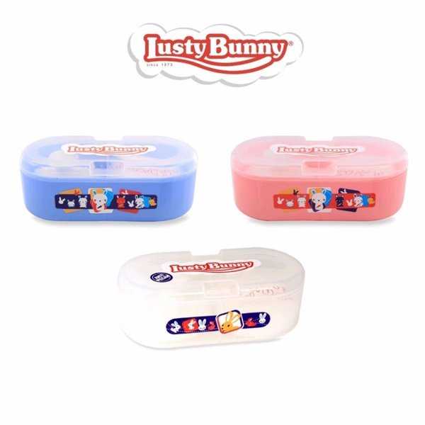 PROMO AKHIR BULAN !!! Tempat Bedak Bayi Lusty Bunny Dengan Spons - Puff Lusty Bunny isi 2