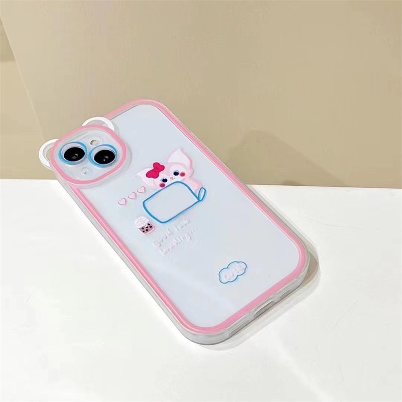 Soft Case Pelindung Lensa Penuh Tahan Banting Motif Kartun Untuk Compatible for iPhone 14 13 12 11 Pro Max X Xr Xs Max SE 2020 iPhone 8 7 6 6s Plus Fashion Cartoon Trend Mobile Phone Case Lens Full Cover Soft Shell Shockproof Phone Protective Cover