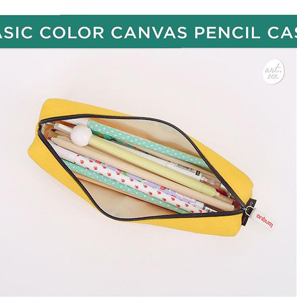 

Basic Color Canvas Pencil Case