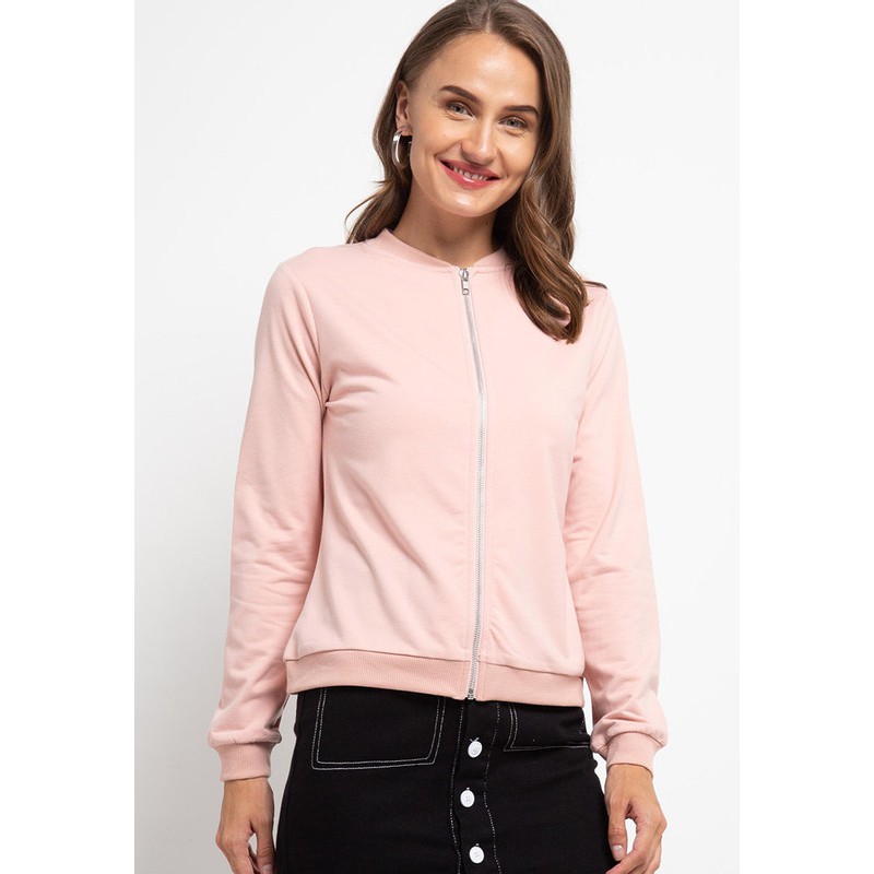 Tolliver Relaxed Bomber Jacket Light Pink