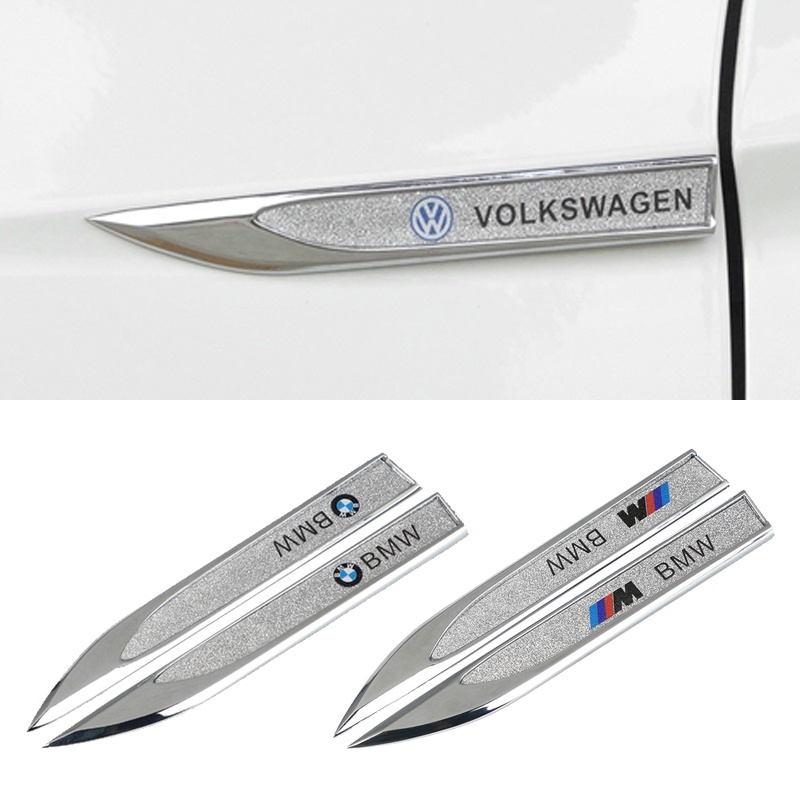 2pcs Stiker Logo Mobil BMW E36 E46 E30 E90 E30 F10 F30 E39 E60 E84 F48 F25 E83 F15