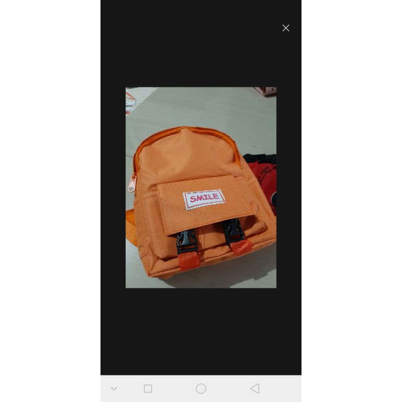 tas rangsel wanita mini smile-Orange