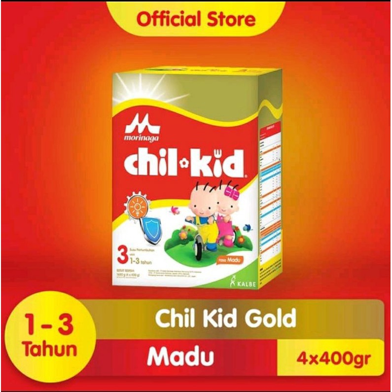 CHILKID GOLD 3 800 / 1600 Gr Morinaga Susu Pertumbuhan Untuk Anak Usia 1 - 3 Tahun