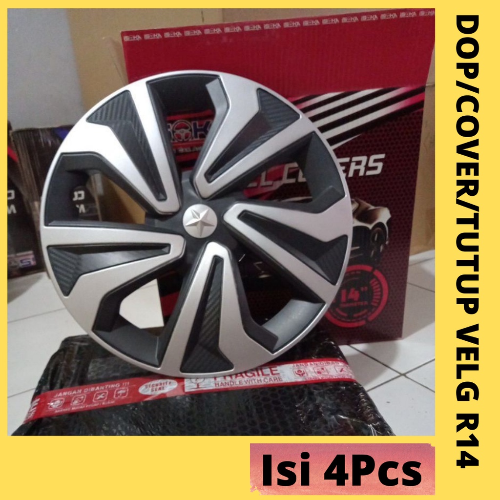 New Tutup velg/dop velg/cover velg racing ring 14 mobil calya sigra-KVSH14 Original
