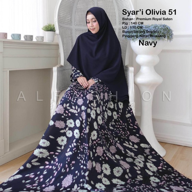 GAMIS OLIVIA 51 SET KHIMAR ONE SET SYARI