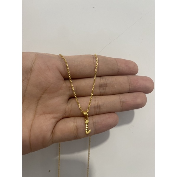 kalung nagita huruf i liontin alpha blink