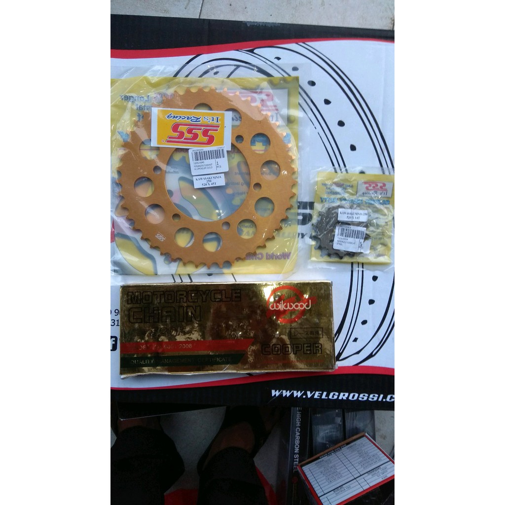 gear set sss ninja 250 z250 fi karbu Bagus