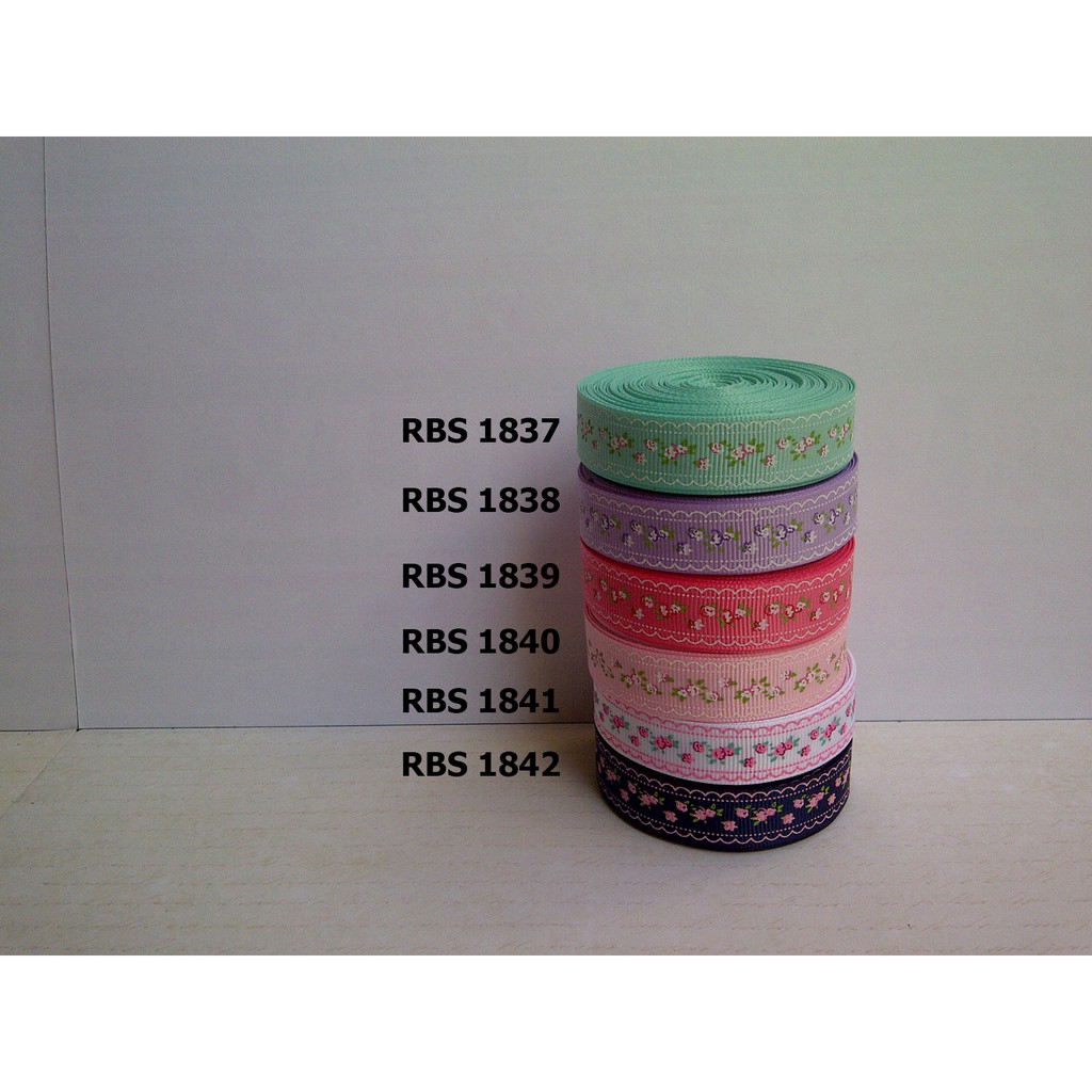

[10 YARD] PITA GROSGRAIN MOTIF BUNGA SALE RBS 1837,1838,1839,1840,1841,1842
