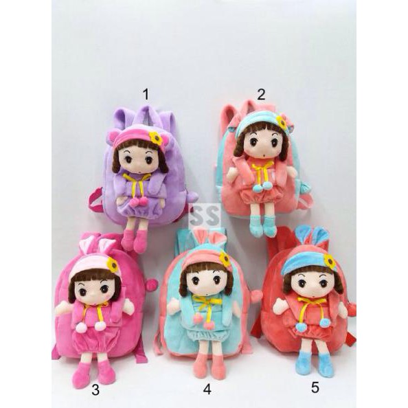 Tas Anak Ransel Boneka Karakter Pretty Girl Import Size M
