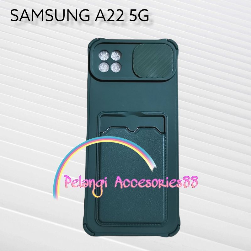 CASE SAMSUNG A22 5G SOFTCASE SLEDING WARNA WARNI