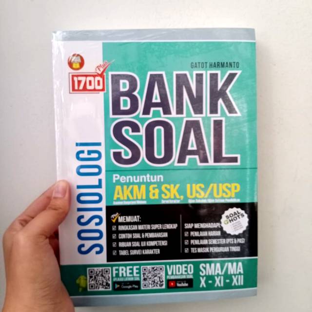 BUKU BANK SOAL SOSIOLOGI SMA / BUKU SOAL SOSIOLOGI / BUKU 1700 PLUS BANK SOAL SOSIOLOGI SMA MA