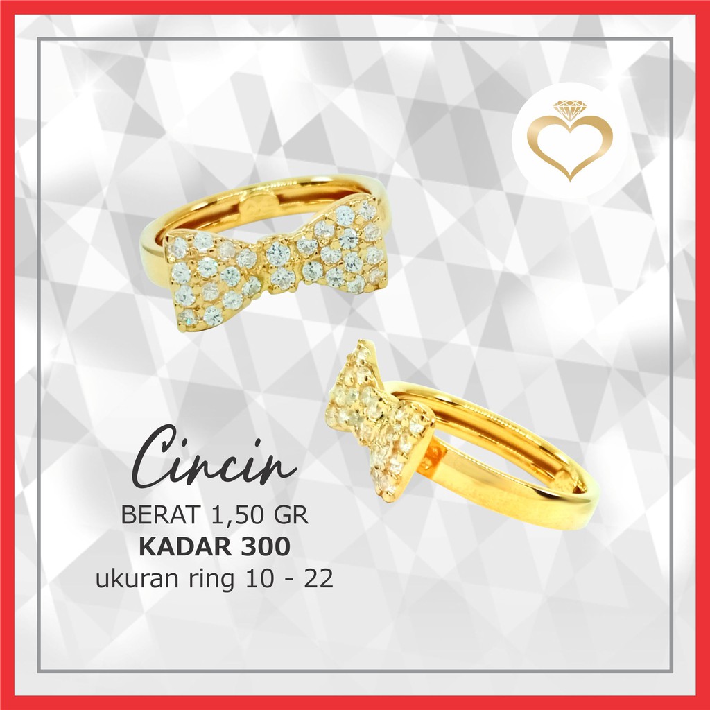 (KADAR 300) CINCIN PITA EMAS ASLI