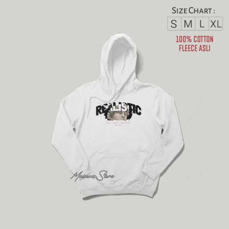 Sweater Hoodie Distro REALISTIC MONALISA - Jaket Hoodie Pria Dewasa Distro Monalisa Realistic Unisex