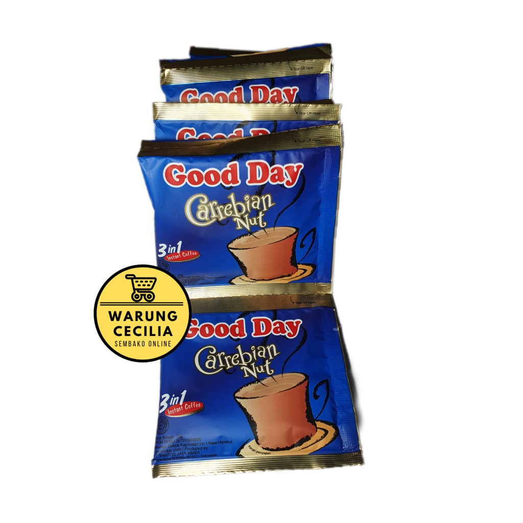 

Good Day / Gooday Carrebian Nut - Kopi Instan (1 renceng = 10 pcs)