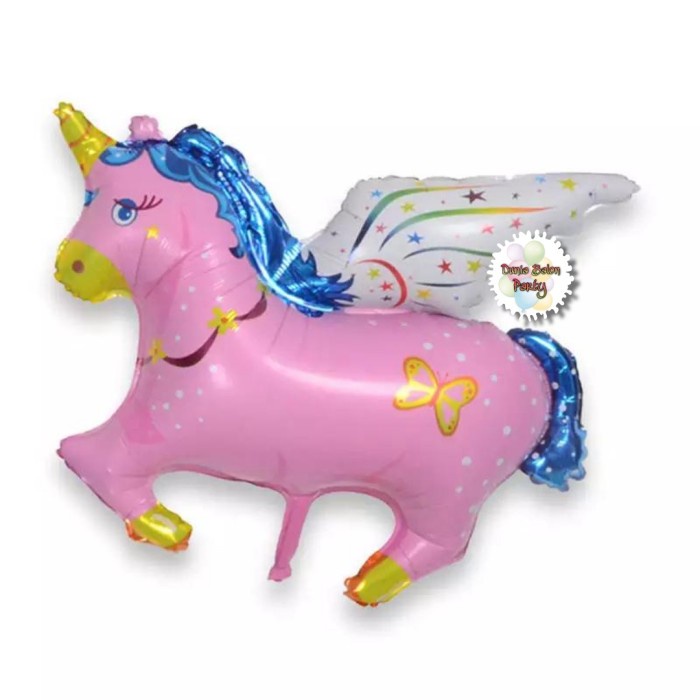 Balon Foil Pegasus / Balon Foil Kuda Pony / Balon Pegasus Pink JUMBO