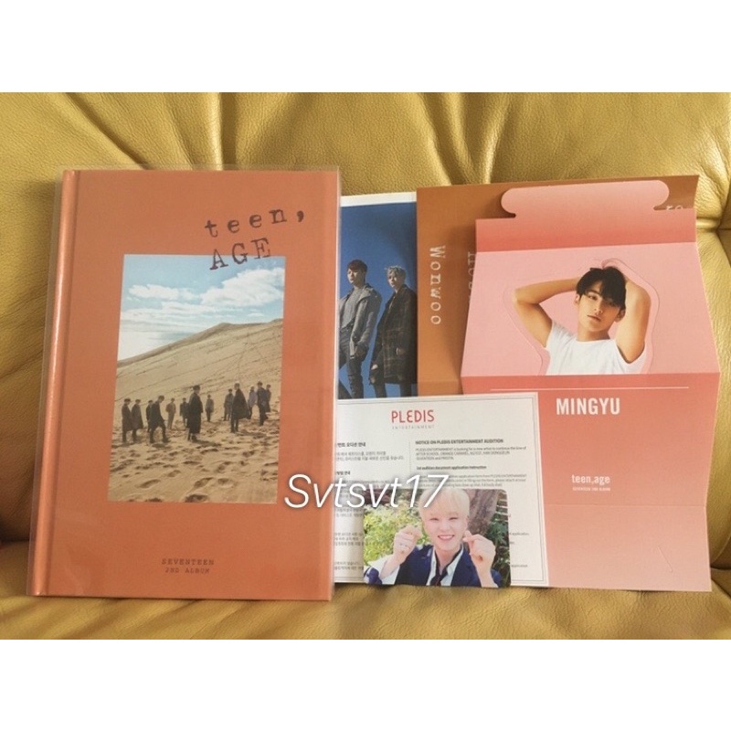 FULLSET UNSEALED ALBUM SEVENTEEN FROM TEEN AGE ORANGE PC PHOTOCARD HOSHI THE 8 WOOZI JUN WONWOO SCOU
