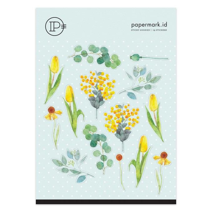 

Sticker Sticky Goodies Yellow Flowers by Papermark