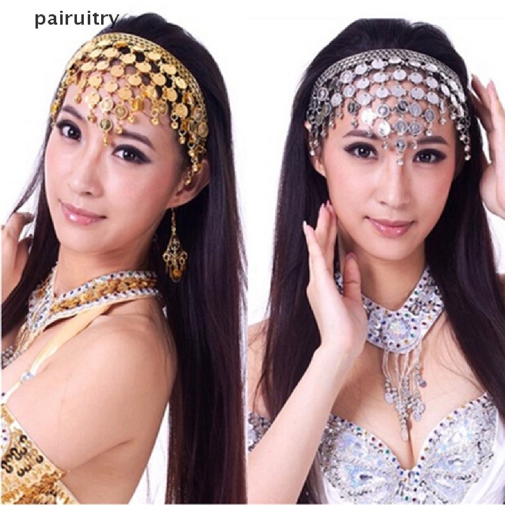 Prt Bandana Rambut Wanita Desain Koin Sequin Untuk Kostum Belly Dance PRT