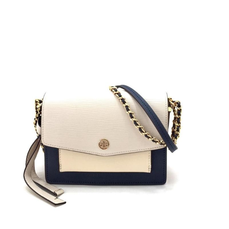 Tory Burch Robinson Mixed Materials Mini Shoulder Bag