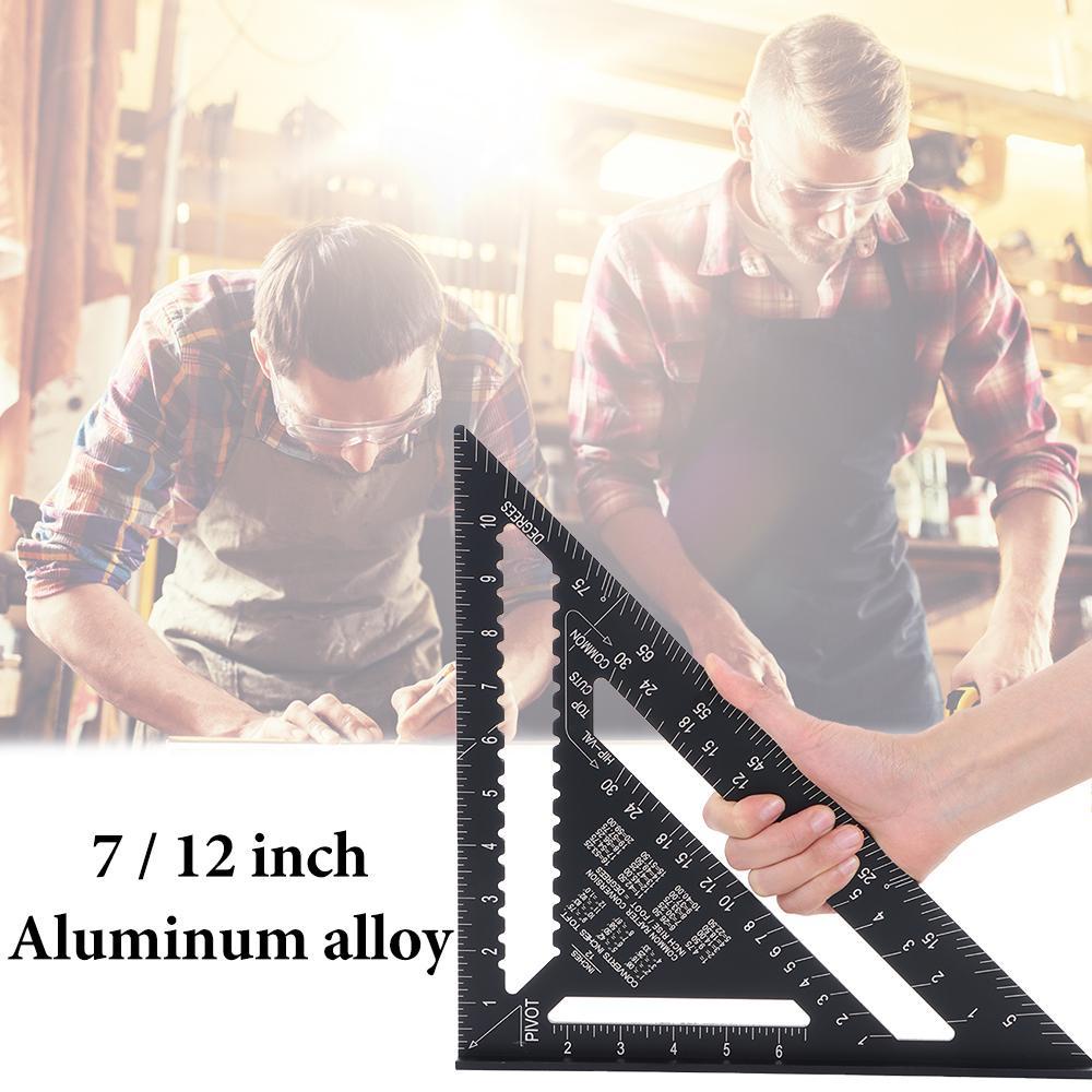 POPULAR Populer Speed Square Busur Derajat Tahan Lama Woodworking Alat Aluminium Alloy Carpenter Framing Measurement