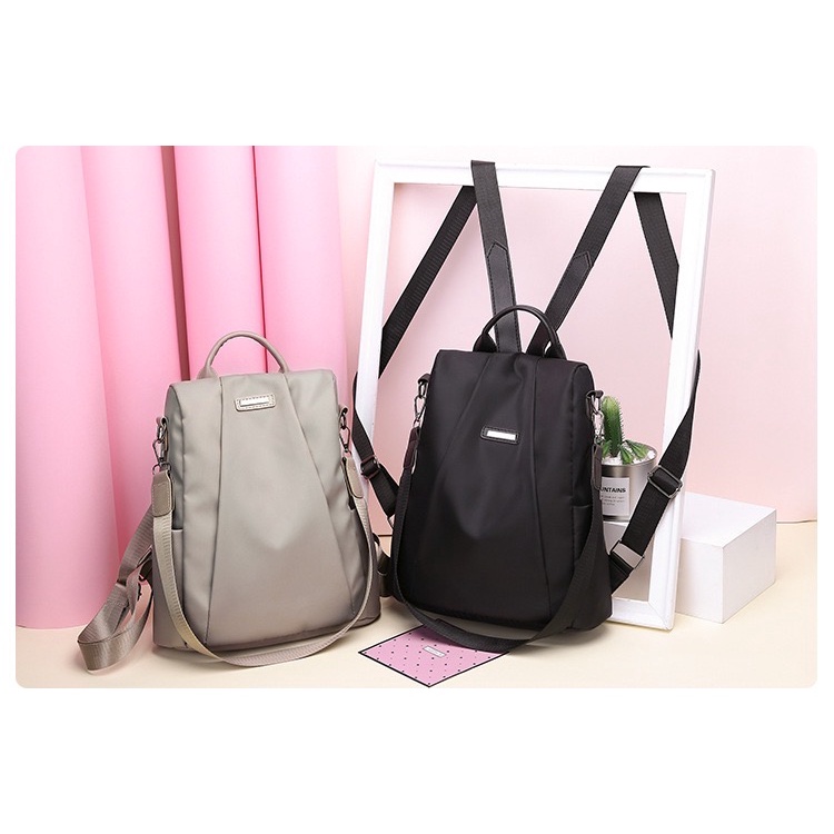 Tas Backpack Wanita Import - Tas Ransel Wanita - Tas Sekolah Terbaru - Tas Wanita Terbaru - Tas Ransel Wanita Anti Maling - Backpack Korea Impor - Tas Wanita 2in1 - BK10