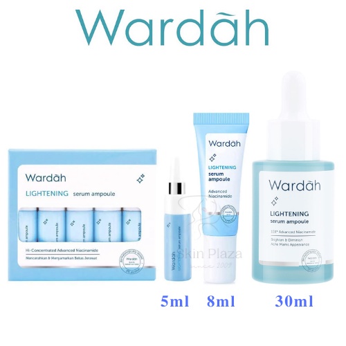 Wardah Lightening Facial Niacinamide Hi Concentrated Serum Ampoule - 5ml 8ml 30ml