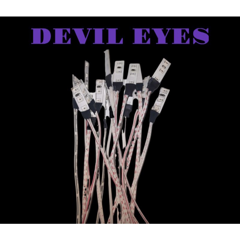 LAMPU ALIS MOTOR 30CM LED DRL FLEKSIBEL TIDAK BINTIK 12V [ 1 BIJI ] BEAT,VARIO,NMAX,PCX,AEROX DLL-Devil eyes ungu