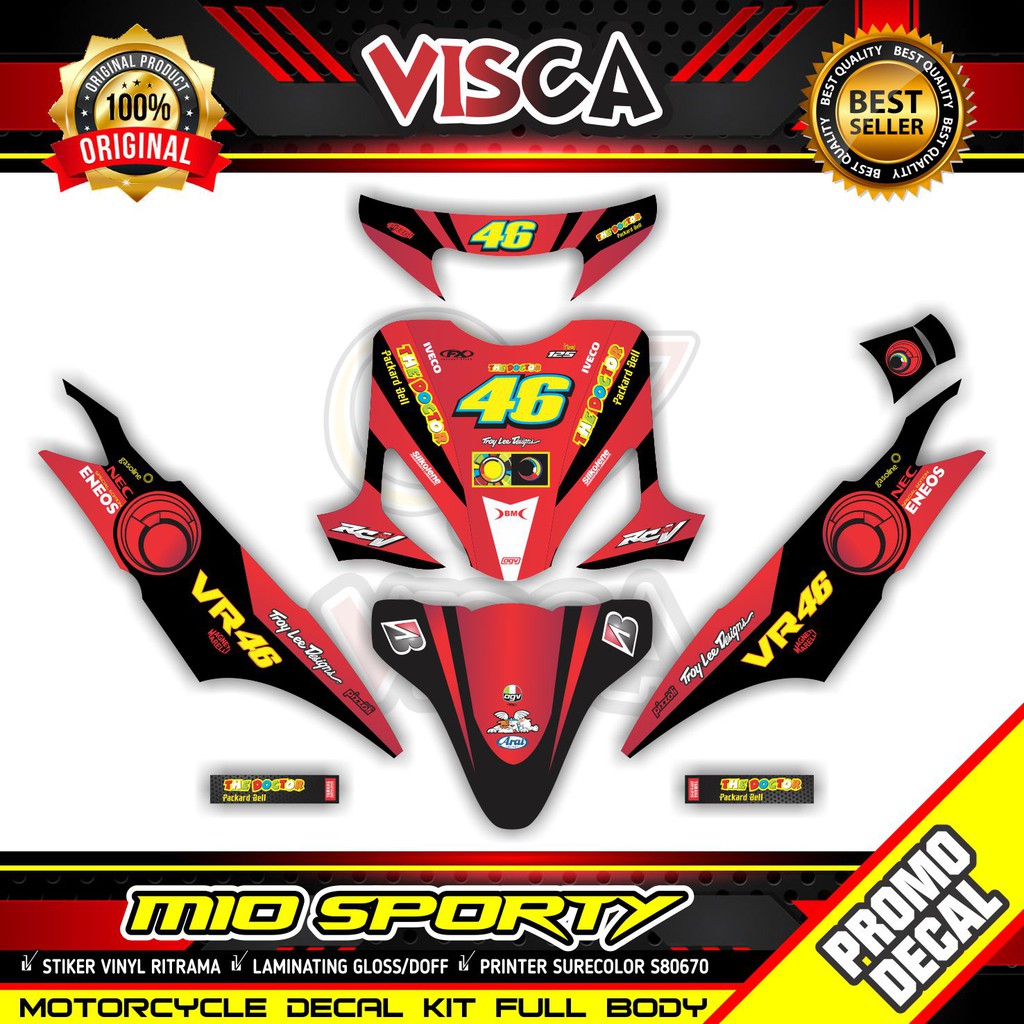 Decal Mio Sporty Full Body Stiker Mio Sporty Full Body Vr46