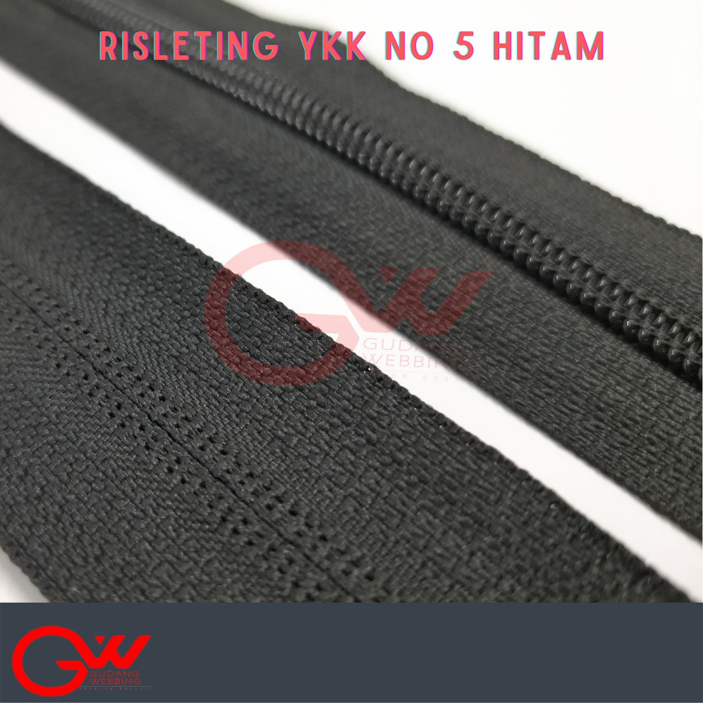 Zipper YKK / Risleting YKK No5 Hitam ECERAN