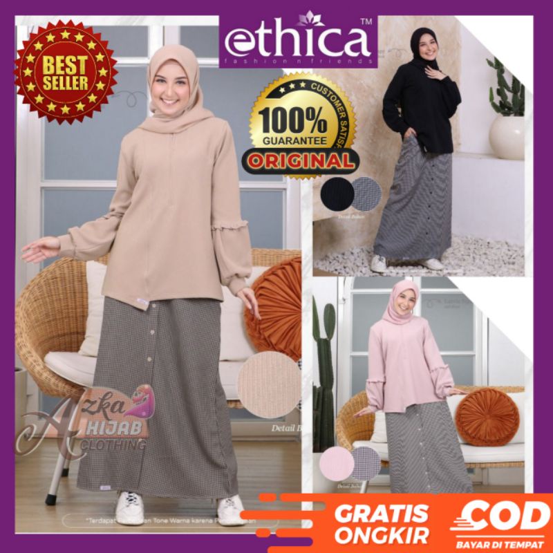 SETELAN WANITA MUSLIM KIYOMI 01 ORI ETHICA / BAJU MUSLIM SETELAN REMAJA / BAJU MUSLIM SETELAN WANITA