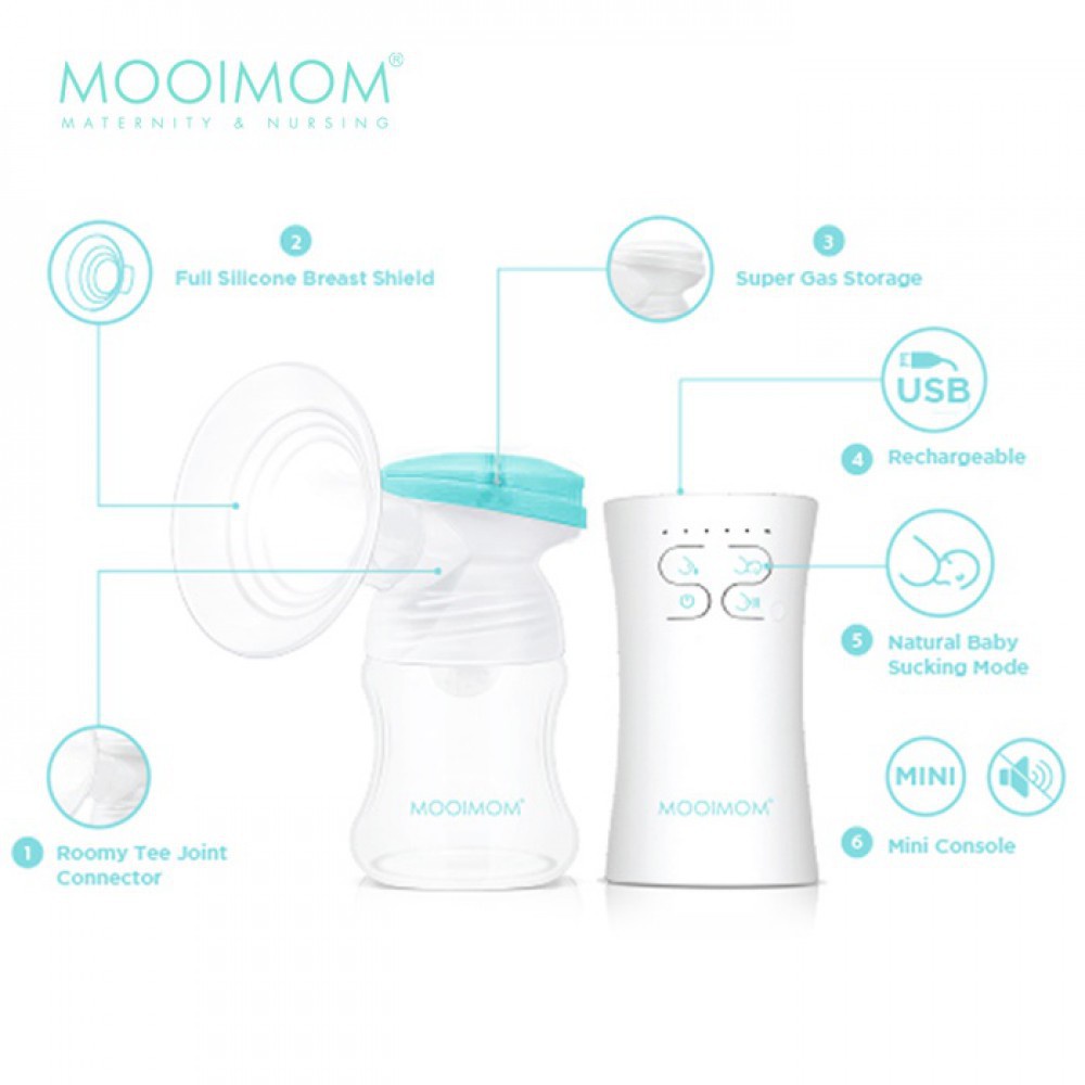 Mooimom Natural Comfort Breast Pump/Pompa Asi Elektrik