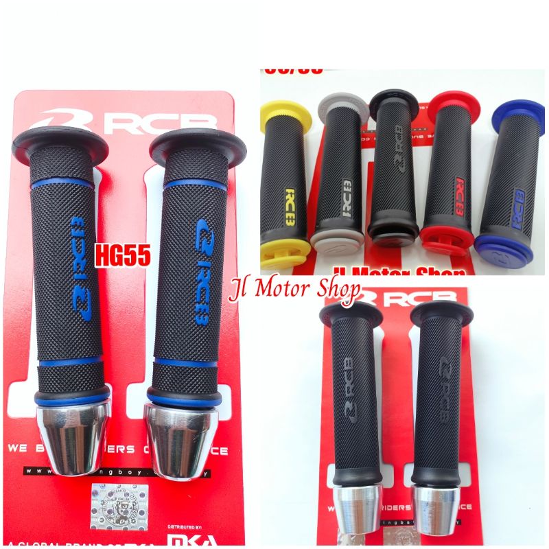 HANDFAT HANDGRIP GRIP RCB ORIGINAL HG66 HG55 Bulu Malaysia - Karet Stang Pegangan RCB HG 55 66 Plus Jalu Stang Merah Hitam Biru Kuning Grey HANDFAT RCB