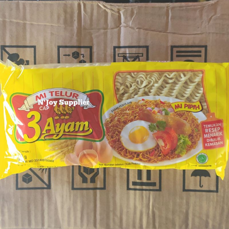 

Mie Telur Cap 3 Ayam 200 Gr / Mi Telor
